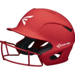 Easton Prowess Matte Batting Helmet With Mask -Home Run Gear Easton Prowess Red Helmet