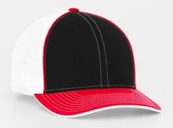 PH 404M Universal Trucker Mesh Hat -Home Run Gear PH404M BlackRed
