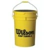 Wilson 6 Gallon Yellow Bucket W/ Lid 1 Wilson 6 Gallon Yellow Bucket W/ Lid -Home Run Gear wilson yellow bucket